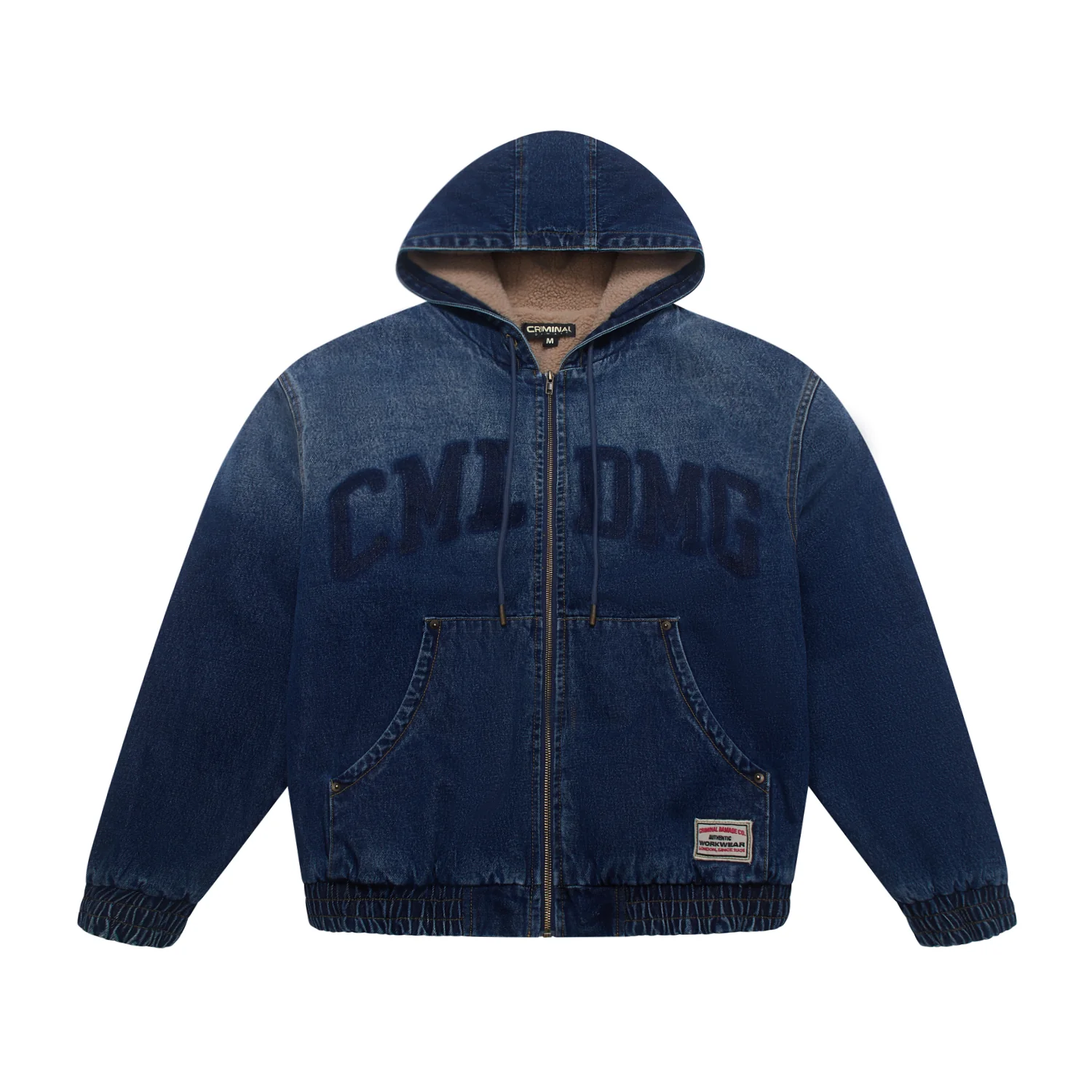 DAVIES DENIM SHERPA HOODED JACKET