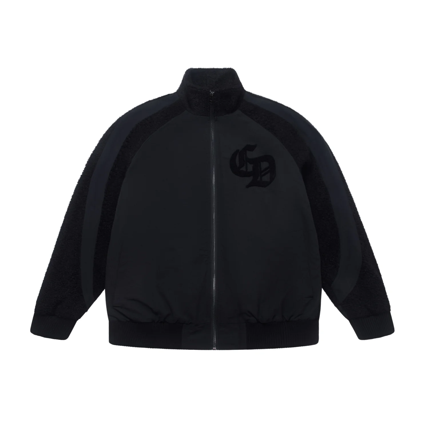 MICRO SHERPA & NYLON TRACKSUIT JACKET
