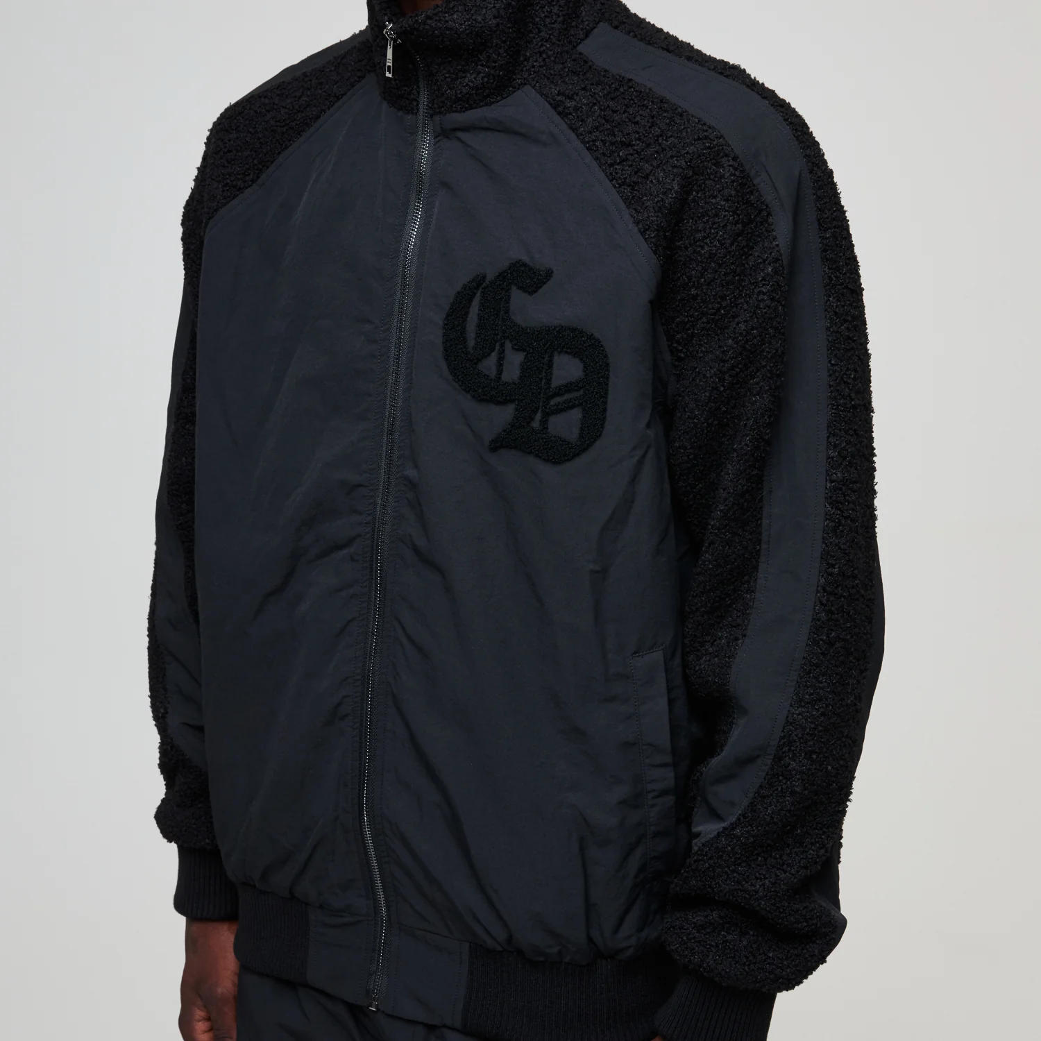 MICRO SHERPA & NYLON TRACKSUIT JACKET - Image 6